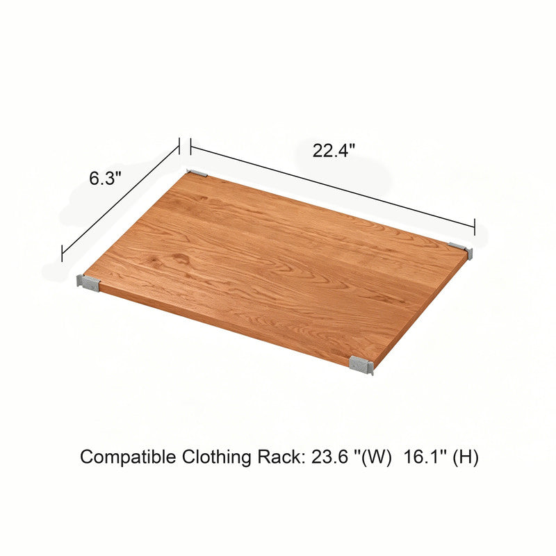 Veneer Wood Shelf for Modular Shelving, Natural Real Wood Top Replacement for Open Frame, Modern Furniture