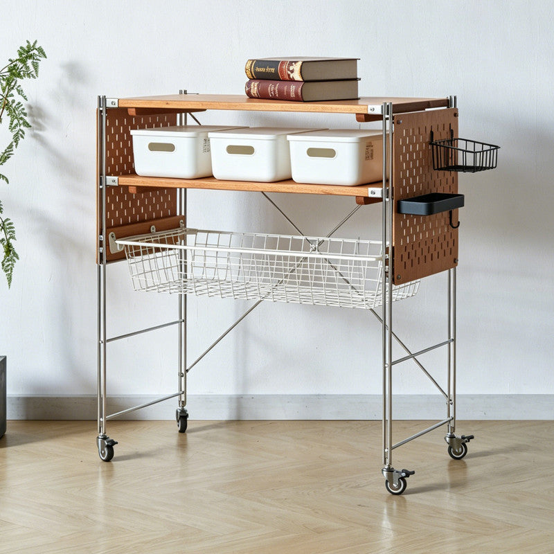Metal Side Rack for Shelves, Rustproof Stainless Steel