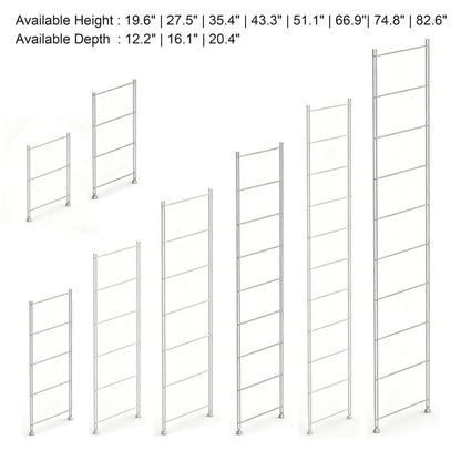 Metal Side Rack for Shelves, Rustproof Stainless Steel