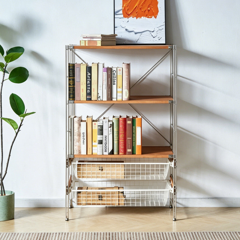 Veneer Wood Shelf for Modular Shelving, Natural Real Wood Top Replacement for Open Frame, Modern Furniture
