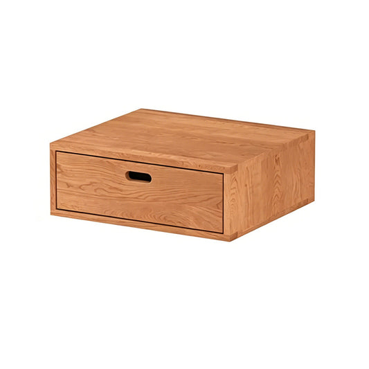 1 Tier Wood Drawer, Natural Real Wood Storage Solution for Open Shelves, Easy Drop-in Installation