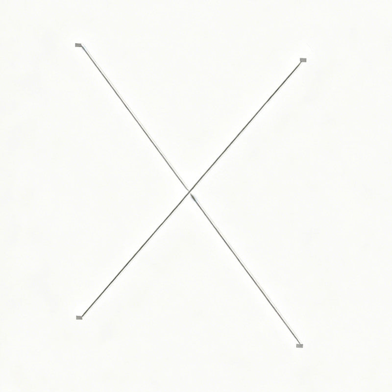 Minimalist Metal X Braces for Shelving Units, Stainless Steel Corner Connectors for DIY Open Wardrobe