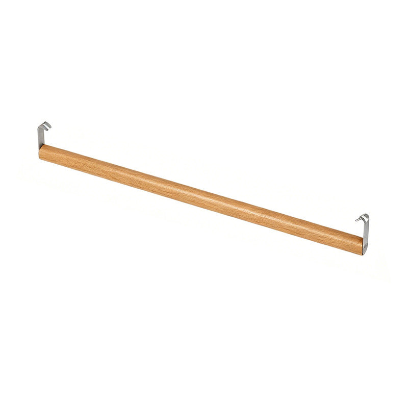 Wooden Closet Rod, Natural Beech Finish, Rustproof Hardware
