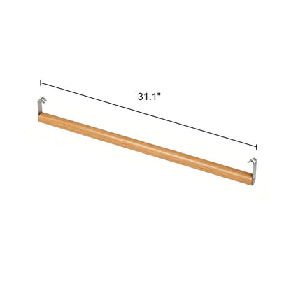 Wooden Closet Rod, Natural Beech Finish, Rustproof Hardware