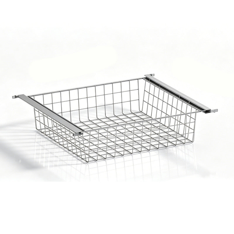 31.5 in. W x 19.7 in. D Stainless Steel Wire Pull-Out Basket for Closet Shelf Organizer