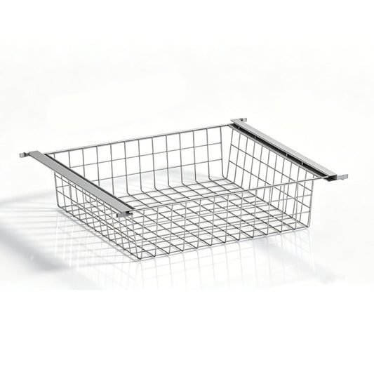 31.5 in. W x 19.7 in. D Stainless Steel Wire Pull-Out Basket for Closet Shelf Organizer