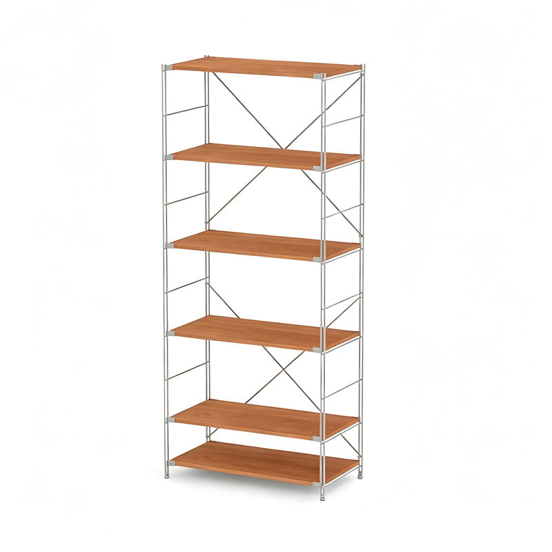 Japanese Style Clothing Rack with Shelves - Freestanding Open Wardrobe Organizer, Floor Standing Bedroom Closet