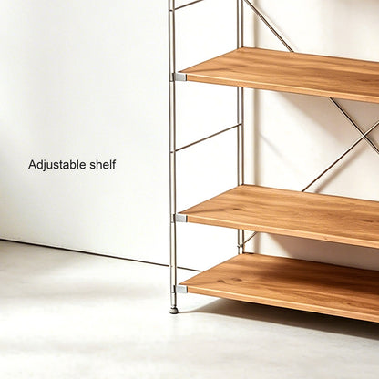 Japanese Style Clothing Rack with Shelves - Freestanding Open Wardrobe Organizer, Floor Standing Bedroom Closet